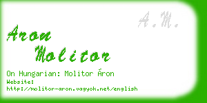 aron molitor business card
