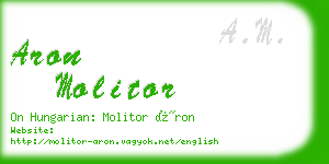 aron molitor business card